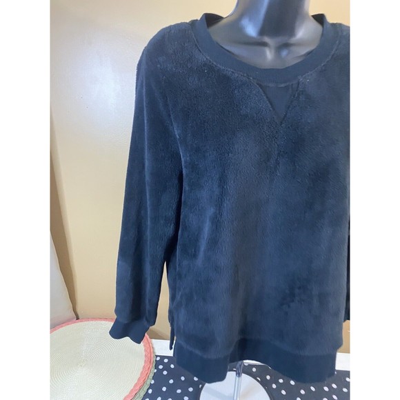 Wondershop Sleepwear Women’s Black Fleece Sweatshirt Size Small - Picture 5 of 16
